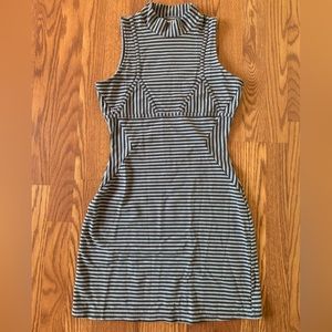 Fashion Brand Company - striped illusion bikini mock neck dress